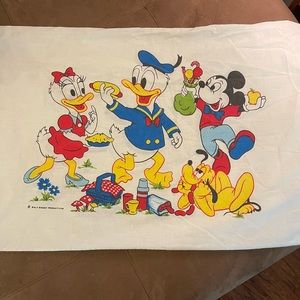 Vintage Walt Disney Mickey & Friends Large Pillowcase